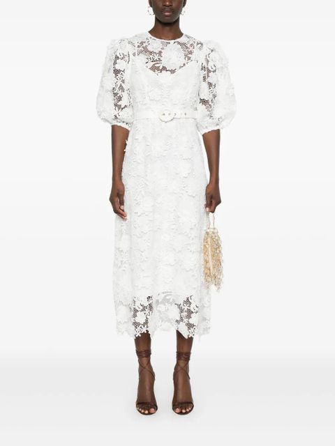 ZIMMERMANN Halliday Lace Flower midi dress - White - zdjęcie produktu nr 2