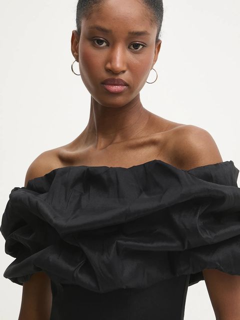 Answear.LAB sukienka kolor czarny mini dopasowana