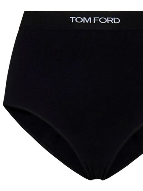 TOM FORD elasticated-waistband logo briefs - Black