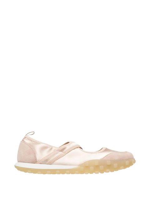 Jil Sander Moon Ballerina satin-finish suede-panel sneakers - Neutrals - zdjęcie produktu nr 1
