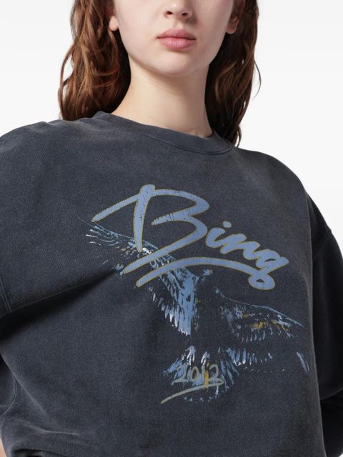 ANINE BING eagle-graphic sweatshirt - Grey
