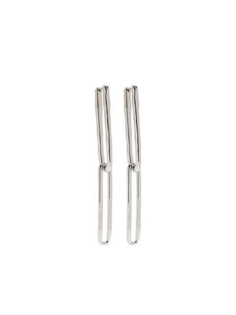 Jil Sander rectangle-link earrings - Silver - zdjęcie produktu nr 1