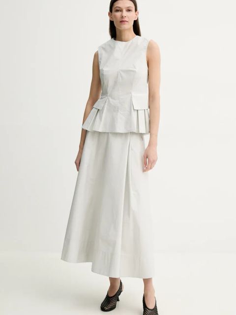 Remain bluzka bawełniana damska kolor szary gładka 5025802689