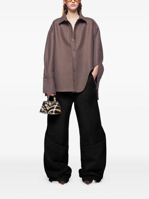 The Attico panelled wide-leg trousers - Black - zdjęcie produktu nr 2