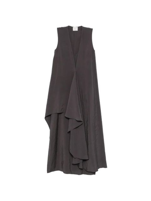 Alysi V-neck ruffle maxi dress - Grey - zdjęcie produktu nr 1