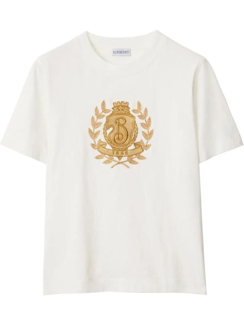 Burberry B Crest cotton t-shirt - White - zdjęcie produktu nr 1