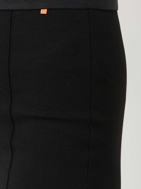 BOSS Orange legginsy BOSS ORANGE damskie kolor czarny gładkie