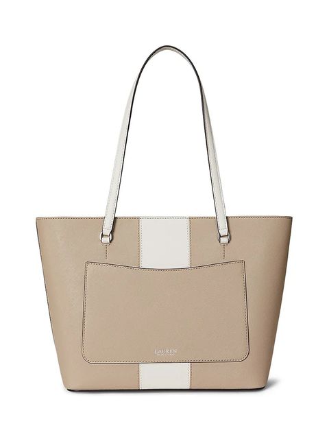 Lauren Ralph Lauren torebka skórzana kolor beżowy 431974512 - zdjęcie produktu nr 2