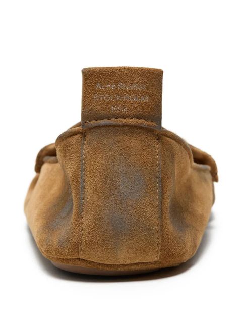 Acne Studios contrast-panelled loafers - Brown