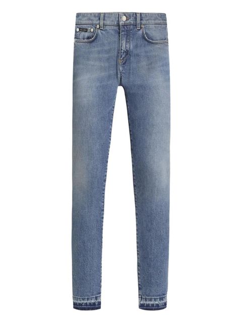 Dolce & Gabbana frayed-hem jeans - Blue - zdjęcie produktu nr 1