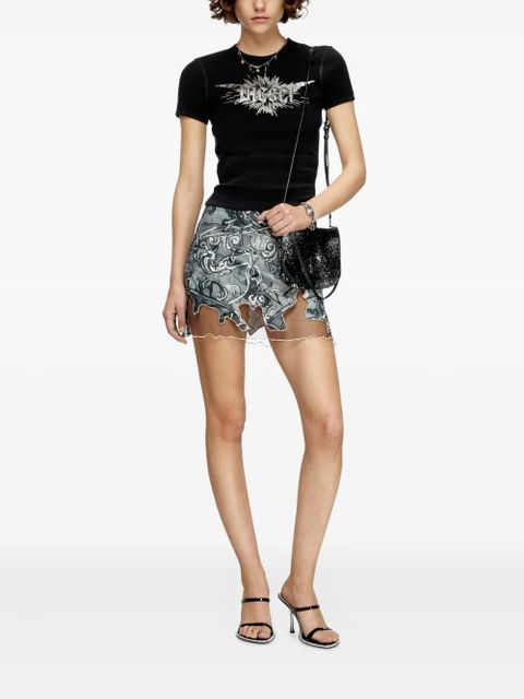 Diesel T-Ele-Long P2 graphic logo T-shirt - Black