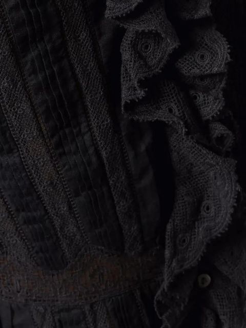 DÔEN ruffled lace blouse - Black - zdjęcie produktu nr 2