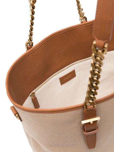 Saint Laurent canvas tote bag - Neutrals