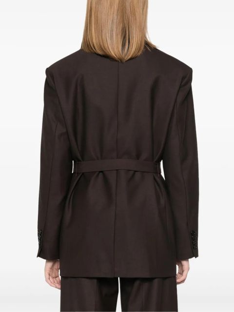 Maje belted blazer - Brown