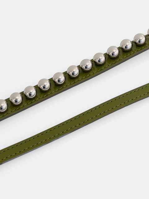 Bally torebka skórzana kolor zielony WAS045