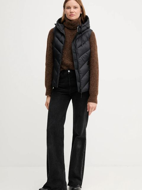 Dkny bezrękawnik kolor czarny przejściowy DLEMPW23