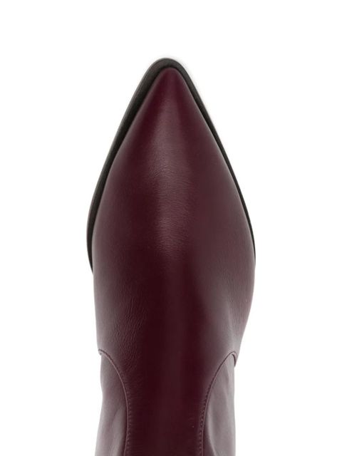 Aquazzura 45mm pointed-toe zip boots - Red