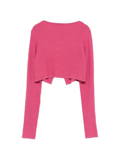 Blumarine ribbed buttoned cardigan - Pink - zdjęcie produktu nr 2