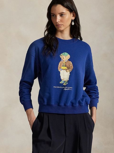 Polo Ralph Lauren bluza damska kolor granatowy z nadrukiem 211971736 - zdjęcie produktu nr 1
