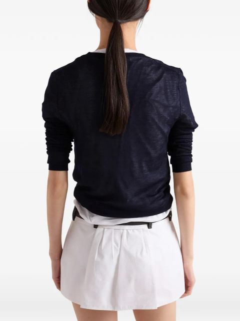 Prada cashmere and silk crew-neck sweater - Blue