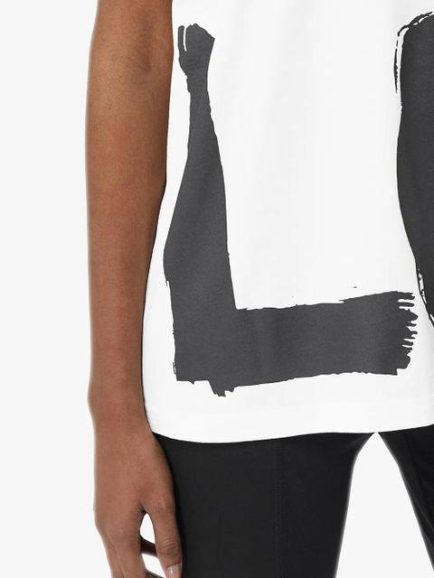 Burberry love print oversized T-shirt - White
