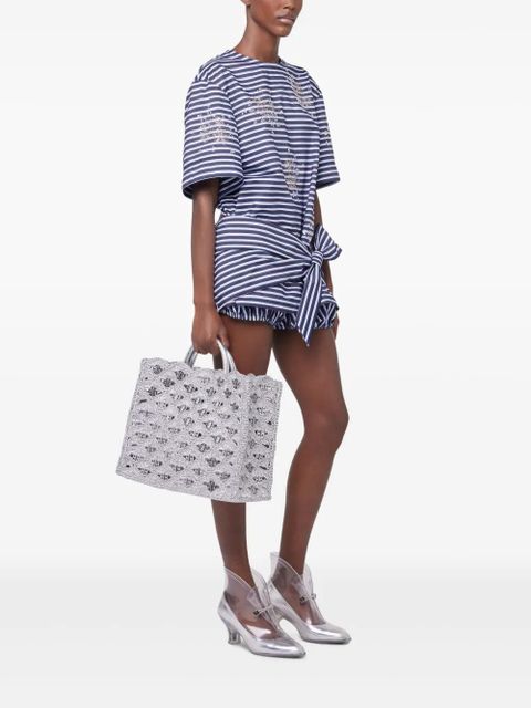 Rabanne striped T-shirt - Blue