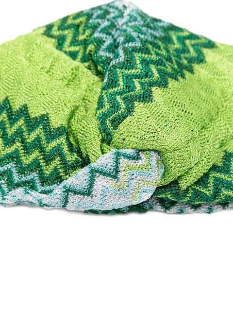 Missoni knot-detail hat - Green