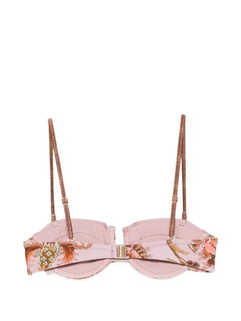 ZIMMERMANN Aster floral-print balconette bikini top - Pink - zdjęcie produktu nr 2