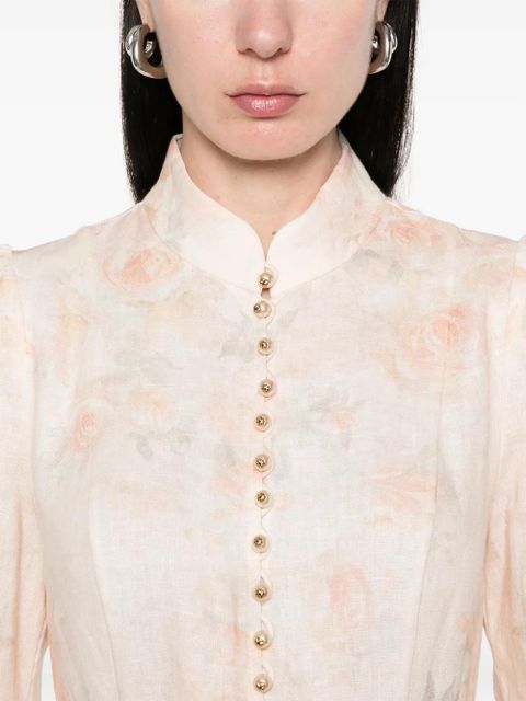 ZIMMERMANN Crushed midi dress - Pink