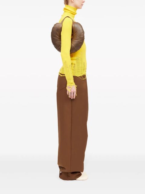 MM6 Maison Margiela Travel Pillow leather shoulder bag - Brown