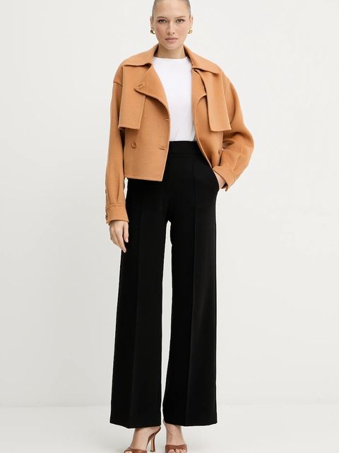 Silvian Heach płaszcz z wełną RODRIGUEZ kolor beżowy GPA25163CP