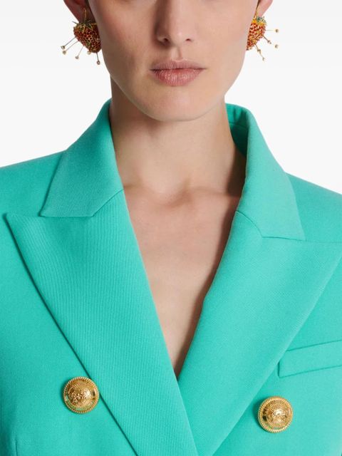 Balmain strawberry rhinestones earrings - Gold