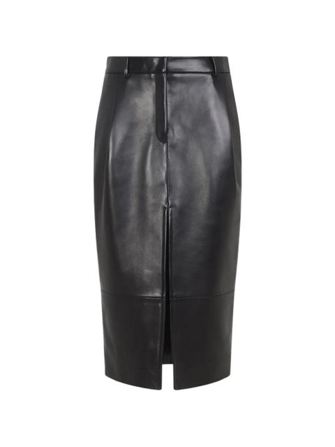 KHAITE split leather skirt - Black - zdjęcie produktu nr 1
