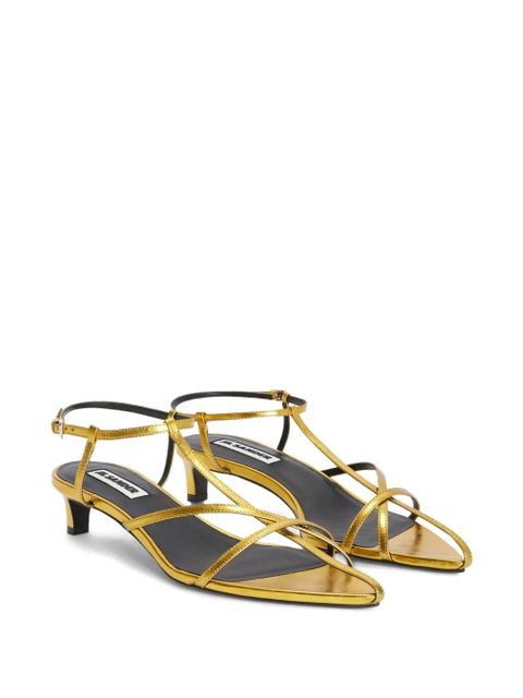 Jil Sander ankle-strap leather sandals - Yellow