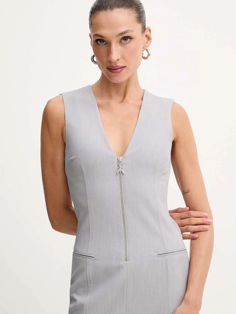 Patrizia Pepe sukienka kolor szary midi dopasowana 2A3001 A498 - zdjęcie produktu nr 2