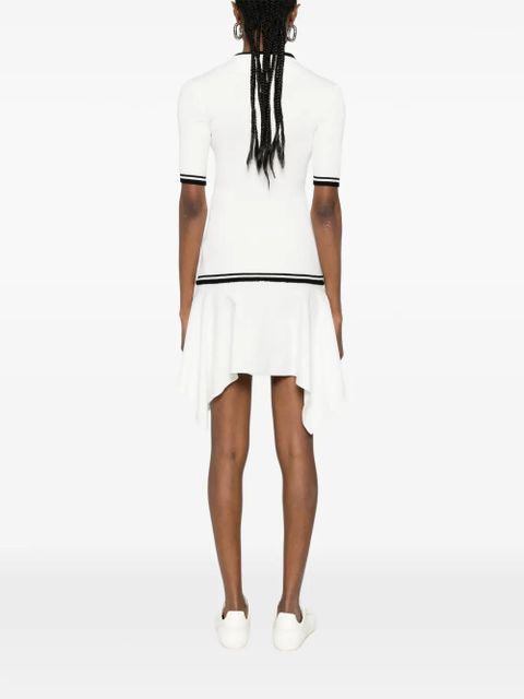 Off-White V-neck ribbed mini dress