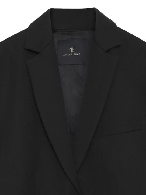 ANINE BING Quinn single-breasted wool blazer - Black - zdjęcie produktu nr 2