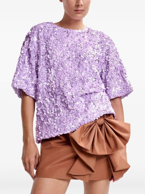 Essentiel Antwerp Juli sequinned T-shirt - Purple