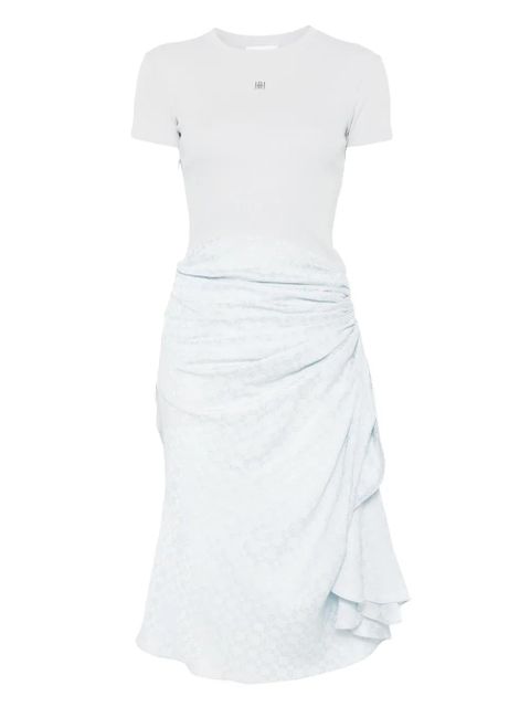 Givenchy Bi-material draped midi dress - Blue - zdjęcie produktu nr 1