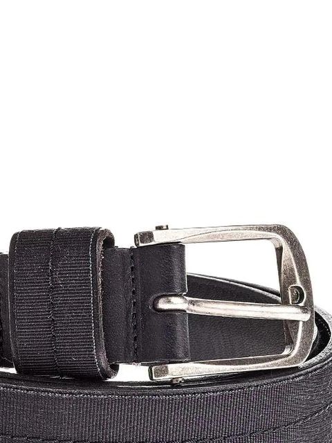 Lanvin grosgrain-trim leather belt - Black - zdjęcie produktu nr 2