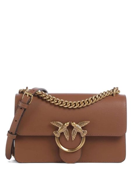 PINKO mini Love One chain crossbody bag - MARRONE