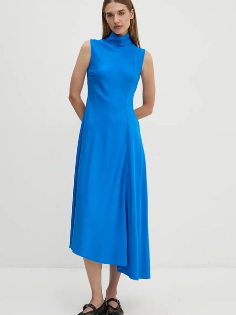 2NDDAY sukienka Albarra kolor niebieski midi rozkloszowana 2245126280 - zdjęcie produktu nr 1