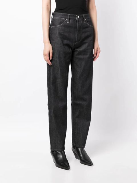 Jil Sander contrast-stitching cotton jeans - Blue