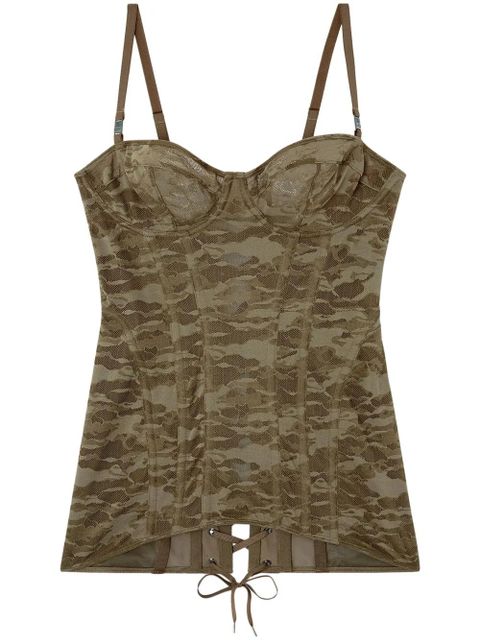 Diesel x Savage x Fenty camo corset - Brown