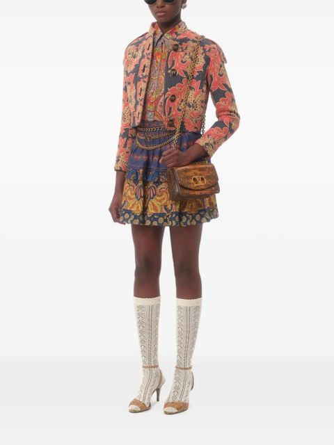 Valentino Garavani Apres L'Hiver jacquard caban jacket - Blue