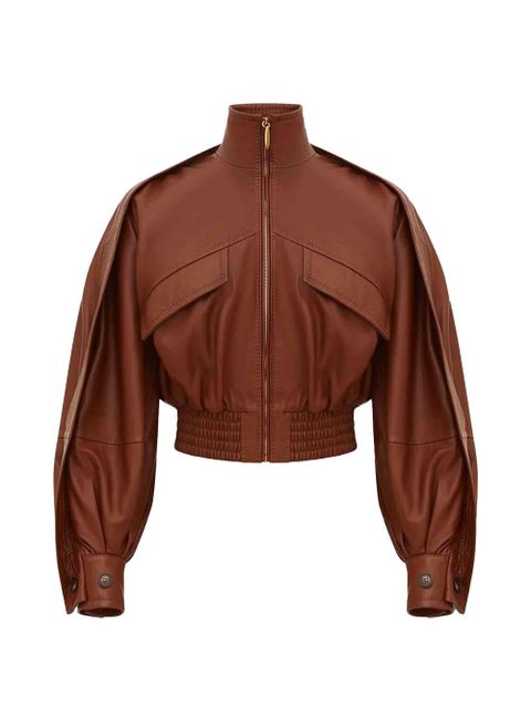 ZIMMERMANN Luna leather bomber jacket - Brown - zdjęcie produktu nr 1