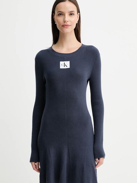 Calvin Klein Jeans sukienka kolor granatowy mini rozkloszowana LV047D307G - zdjęcie produktu nr 1