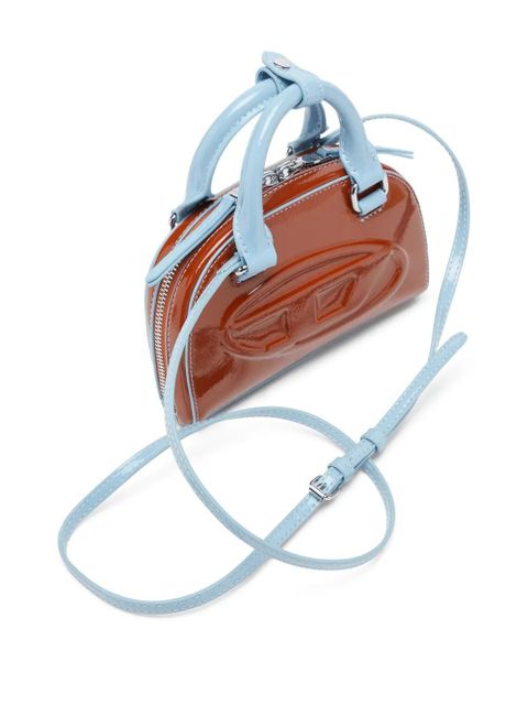 Diesel 1DR Dome embossed crossbody bag - Brown