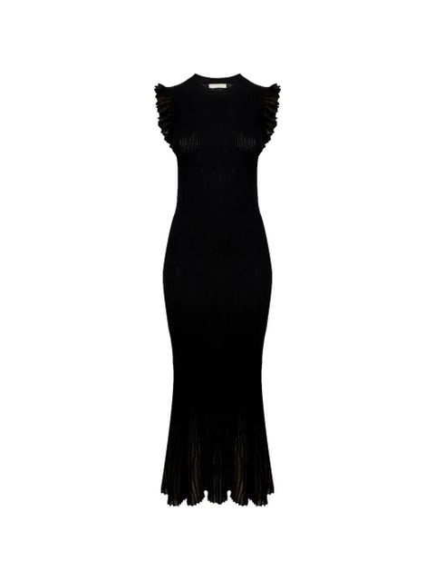 Ulla Johnson Noelle ruffled midi dress - Black - zdjęcie produktu nr 1