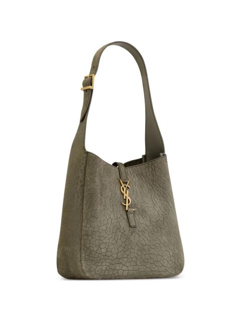 Saint Laurent Le 5 à 7 cracked-effect shoulder bag - Green